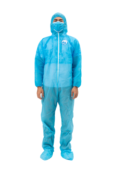 PPE - Safety coverall suit (Unseamed/Waterproof) - Bộ quần áo bảo hộ cá nhân (4 món)