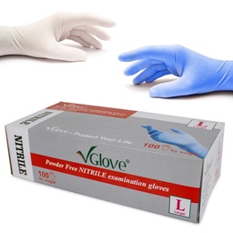 Powder Free Nitrile Examination Gloves - Vgloves [Box|100pcs]